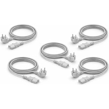 Koodmax 5 Adet - C13 Power Kablo - Kasa Monitör Elektrik Güç Kablosu - Gri - 1.8mt