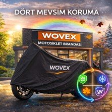Wovex Arora ARS 200 Arka Çanta Uyumlu Motosiklet Brandası Su Geçirmez Branda,Örtü,Siyah