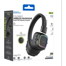 Acl Abk-10 Ultra Bass Kablosuz Bluetooth Kulak Üstü Kulaklık Yumuşak Deri Siyah