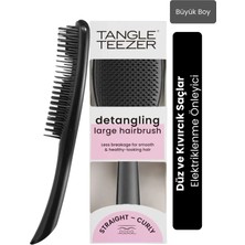 Tangle Teezer The Ultimatet Detangler Large Black Eletriklenme Önleyici Saç Fırçası-Tarak (Düz ve Kıvırcık Saçlar)