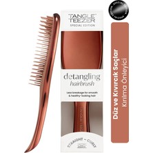 Tangle Teezer Ultimate Detangler Chrome Choc Bronze Islak & Kuru Düz ve Kıvırcık Saçlar için Saç Fırçası-Tarak