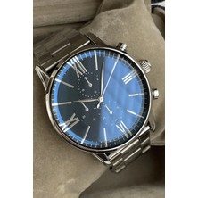 Leerybee Gümüş Renk Çelik Kordon Erkek Kol Saati Özel Kutusunda Erkeğe Hediyelik