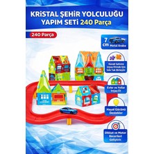 Yıldırım Oyuncak 240 Parça Kristal Şehir Blokları Okul Öncesi Eğitici Puzzle & Dikkat‑motor Becerisi Geliştirir