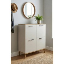 Monte Sehpa Vittoria 4 Kapaklı Ayakkabılık Çok Amaçlı Dolap