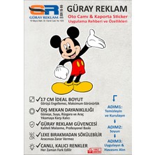 Güray Reklam Mickey Mouse Mickey Fare Oto Cam & Kaporta Sticker - 17 cm