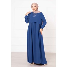 Pol Bolero Görünümlü Elbise Saks