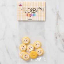 Mcg Loren Crafts 8 Li Sarı Kedi Düğme - 590