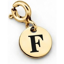 Silveranka 925 Ayar Gümüş F Harfi Kolye Ucu - Charm