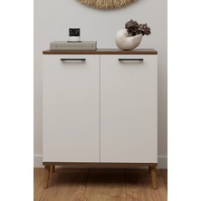 Monte Sehpa Vittoria 2 Kapaklı Ayakkabılık Çok Amaçlı Dolap 3 Raflı