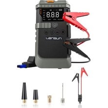 Lensun LS99 Akü Takviye Cihazı 19.800 Mah | 4'ü 1 Arada Powerbank, Hava Kompresörü, LCD EKRAN,150PSI