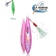 S.F. Jig Koriva Slow Jig 120GR - Glow - Akya Sinarit Lahos Trança Antenli Mercan Gibi Balık Avları Için Jig
