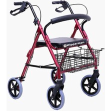 Poylin Tekerlekli Yürüteç Rolatör Hasta Yaşlı Yürüteci 130 kg Taşır