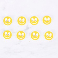 Mcg Loren Crafts 8 Li Gülen Yüz Sarı Düğme - 0528