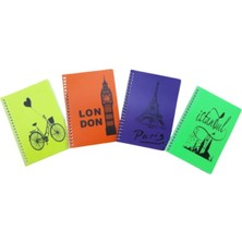 Güzelyüz Avm Not Defteri | Spiralli Plastik Kapak A6 50 Yaprak Çizgili Not Defteri Ödev Defteri 1 Adet