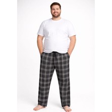 Pemilo Erkek Desenli Büyük Beden % 100 Pamuk Cepli Tek Alt