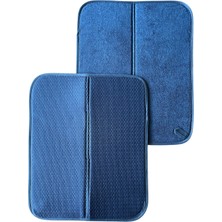 Ezmk Ev Gereçleri Bulaşık Matı Süper Emici Bulaşık Kurutma Matı 44X36CM Tezgah Üstü Bulaşık Matı, 2'li Set