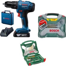 Bosch Professional Gsb 183 Tek Akülü 2 Ah Darbeli Matkap Şarjlı + X-Line 50+173 Parça Aksesuar Seti