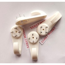 Sanat Markt Kolay Çivi - Tablo Duvar Askısı Çivili No: 5cm - Paket Içeriği 4 Adet