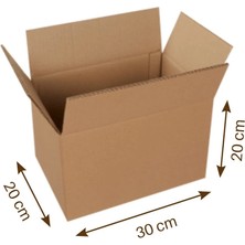 30X20X20 cm Bc Dalga Karton Kutu, Koli, Taşıma Kolisi, Kargo Kutusu 15 Adet