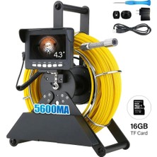 6 LED Işıklı 4.3 Inç Boru Muayene Kamerası IP68 Su Geçirmez Sıhhi Tesisat Drenaj Endoskopu 100-240V