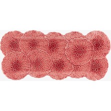 Bordallo Pinheiro Maria Flor Pembe Seramik Servis Tabağı 47 cm