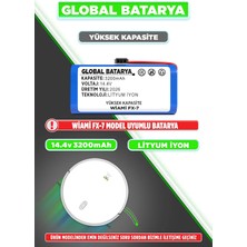 Global Batarya Wiami Fx7 Akıllı Robot Süpürge Bataryası 14.4V 3200mAh Li-ion Pil (Yüksek Kapasite)