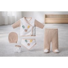 Organik Kumaş 5 Parça Hastane Çıkışı Set