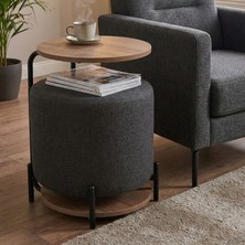 Vilinze Çok Amaçlı Metal C Sehpa Puf Seti