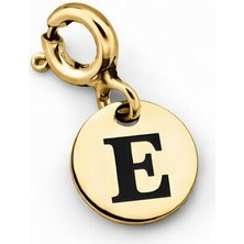 Silveranka 925 Ayar Gümüş E Harfi Kolye Ucu - Charm