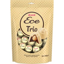 Ülker Ece Trio Ikramlık Bütün Fındıklı Beyaz ve Sütlü Çikolata - 300 Gram - 10 Adet