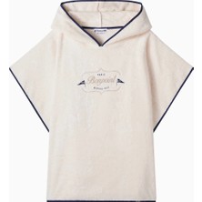 Bonpoint Ewen Beyaz %100 Pamuk Fleece Çocuk Panço