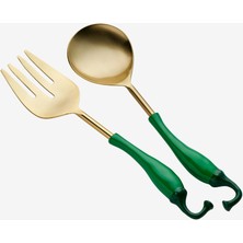 Chiara Alessi Yeşil Paslanmaz Çelik Servis Seti