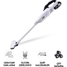 Dawreek Şarjlı Süpürge Beyaz