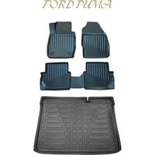 Black Gold Ford Puma 3D Oto Paspas + Üst Kademe Bagaj Havuzu Set 2019+ Tam Uyumlu Havuzlu Tpe