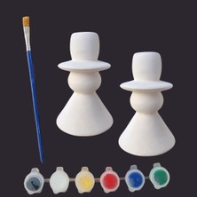 Chve Design Seramik Şamdan Boyama Seti 2' Li Sanatsal Etkinlik