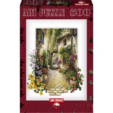 Art Puzzle Çiçekli Ara Sokak 500 Parça Karton Puzzle Orijinal Model Türkiye İmalat