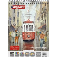 Bigpoint 25x35cm Sanatsal Resim Defteri 150 Gram 25 Yaprak Kalın Karton Kapaklı