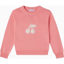 Bonpoint Liesel Pembe Işlemeli Pamuklu Kız Çocuk Kazak