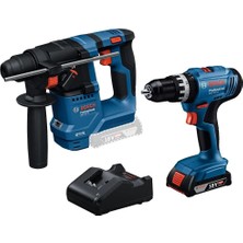 Bosch Gsb 18V-25 + Gbh 18V-18 Akülü Kırıcı Delici ve Darbeli Matkap Kombi Set (1X2.0AH Akü + Gal 18V-20 Şarj Cihazı) (0 615 A50 07P)