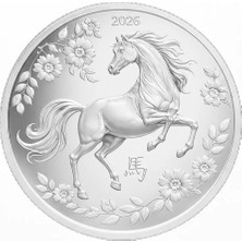 Agakulche Çin Takvimi At Yılı 2026 Gümüş Sikke Coin