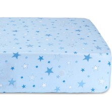 Özgürce Yumuşak ve Rahat Lastikli Bebek Çarşafı, Mavi, 70X160CM