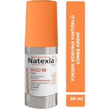 Natexia Tüm Cilt Tipleri Için Yüksek Koruma Faktörlü Gold Bb Renkli Güneş Kremi SPF50+ 50 ml