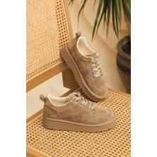 Tonny Black Kadın Vizon Kalın Poli Taban Bağcıklı Günlük Ayakkabı