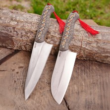 Köse Mehmet 2’li Şef Bıçağı Seti – N690 Çelik – Verzalit Saplı Profesyonel Seri