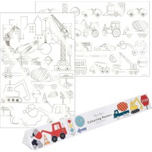 Meri Meri - Construction Colouring Posters - İnşaat Boyamalı Poster
