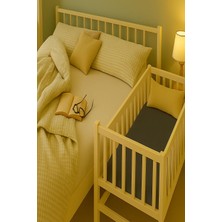 Özgürce Pembe ve Mavi 2 Adet Pamuklu Lastikli Bebek Çarşaf, 60X120X15 cm