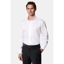 Abdullah Kiğılı Uzun Kol Non Iron Saten Klasik Pamuk Gömlek