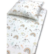 Özgürce %100 Pamuk Bebek ve Çocuk Lastikli Çarşaf ve Yastık Kılıfı 80X160 Kahverengi