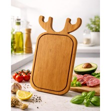 Cansu Home Geyik Figürlü Mdf Kesme Tahtası 18X25 cm – Servis & Sunum Tahtası – Dekoratif Mutfak Tahtası