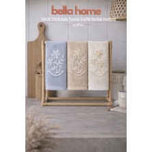 Bella Home Fransız Kadife 3’lü Mutfak Havlusu | 30X50 cm | Yumuşak & Emici | Özel Kutulu